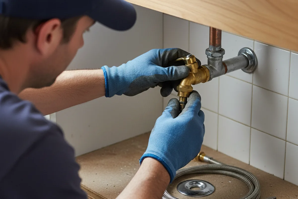 Shutoff valve and fitting work during Emergency Plumbing in Beverly